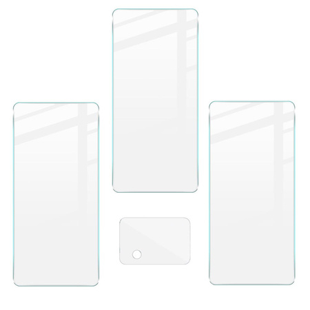 Szkło hartowane Bizon Glass Clear - 3 szt. + obiektyw, Xiaomi Poco M4 Pro 4G