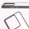 Etui Bizon Case Angelo do Realme GT 7 / 7T, półprzezroczyste z szarą ramką