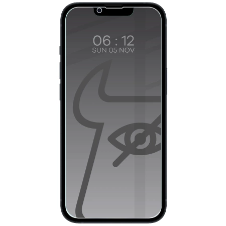 Prywatyzujące szkło hartowane Bizon Glass Clear Shadow Duo do iPhone 16e / 14 / 13 Pro / 13, przyciemniane, 2 sztuki