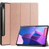 Etui Bizon Case Tab Croc do Lenovo Tab P12 Pro, różowozłote