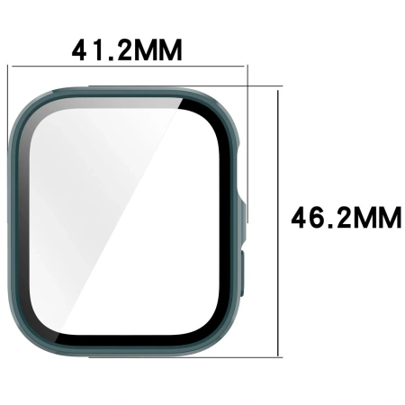 Etui ze szkłem do zegarka Bizon Case+Glass Watch do Huawei Watch Fit 4, zielone