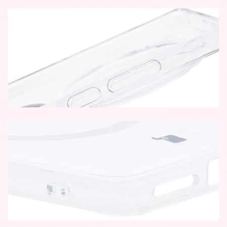 Etui z pierścieniem magnetycznym Bizon Case CrystalO do Vivo X200 Pro, przezroczyste