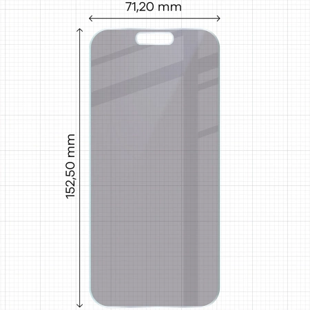 Prywatyzujące szkło hybrydowe Bizon Glass Mule Shadow do iPhone Air, matowe