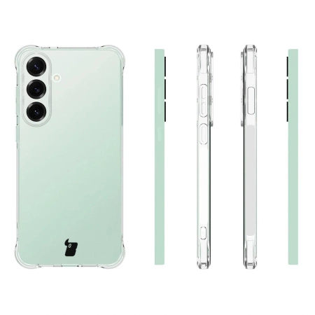 Elastyczne etui + 2x szkło hartowane Bizon Case Clear Pack do Galaxy S25 FE
