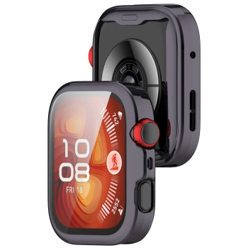 Etui z osłoną ekranu Bizon Case Watch Felipe do Huawei Watch Fit 4 Pro, szare