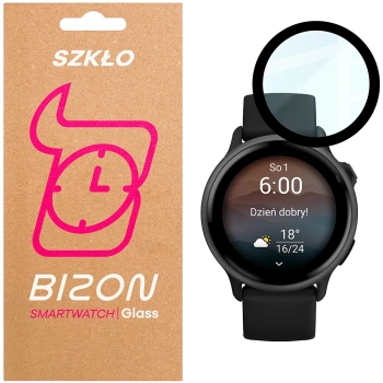 Szkło hybrydowe Bizon Glass Watch Edge Hybrid dla Garmin Vivoactive 6, czarne