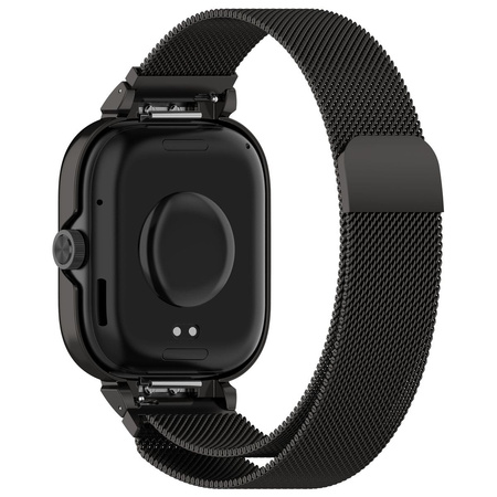 Etui z paskiem Bizon Strap + Case Watch Chain do Xiaomi Redmi Watch 4, czarne