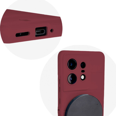 Pancerne etui Bizon Case Tur do Motorola Edge 50 Pro, burgundowe