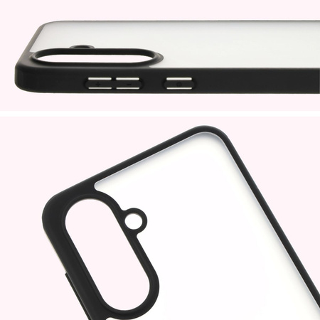 Etui Bizon Case Angelo do Galaxy A36 5G, półprzezroczyste z czarną ramką