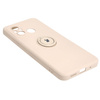 Etui Bizon Case Silicone Ring Sq do Xiaomi Redmi 12C, beżowe