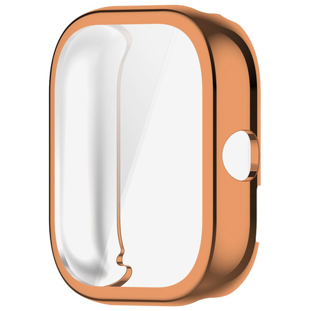 Etui z osłoną ekranu Bizon Case Watch Felipe do Xiaomi Redmi Watch 5, różowozłote