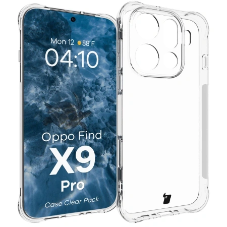 Elastyczne etui + 2x folia na ekran Bizon Case Clear Pack do Oppo Find X9 Pro