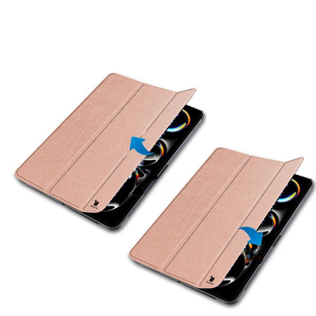 Etui Bizon Case Tab Croc do iPad Pro 11" 2025 / 2024, różowozłote