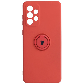 Etui Bizon Case Silicone Ring do Galaxy A73 5G, ciemny róż