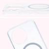 Etui z pierścieniem magnetycznym Bizon Case CrystalO do Xiaomi POCO F7 Ultra, przezroczyste