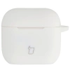 Silikonowe etui z karabińczykiem Bizon Case Headphone Silicone do AirPods 4, białe