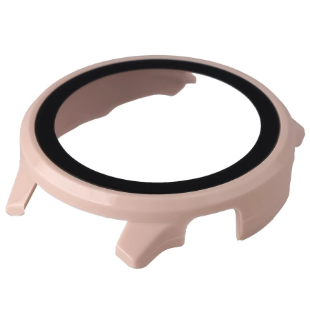 Etui ze szkłem do zegarka Bizon Case Watch Adamo do Garmin Venu 4 41 mm, różowe