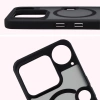 Etui z pierścieniem magnetycznym Bizon Case MatteO do Nothing Phone (3), przydymione-czarne
