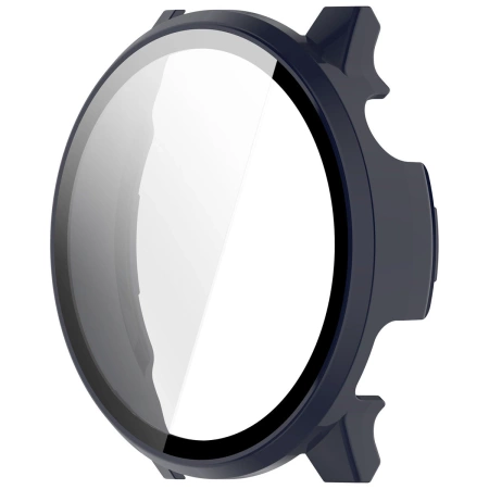 Etui ze szkłem do zegarka Bizon Case Watch Adamo do Garmin Venu 4 41 mm, ciemnoniebieskie