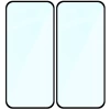 Szkło hartowane Bizon Glass Edge Duo do Google Pixel 9a, czarna ramka, 2 sztuki