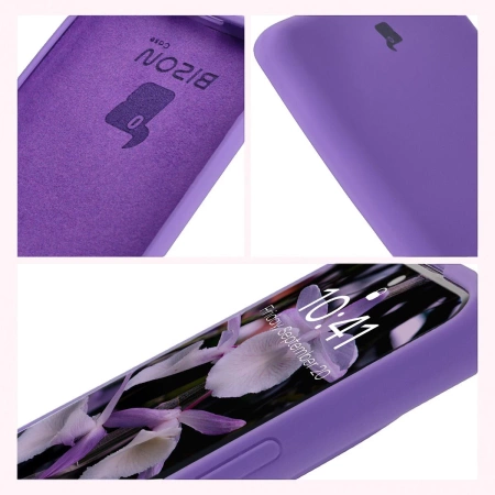 Silikonowe etui Bizon Soft Case do Xiaomi Redmi Note 14 Pro 4G, fioletowe