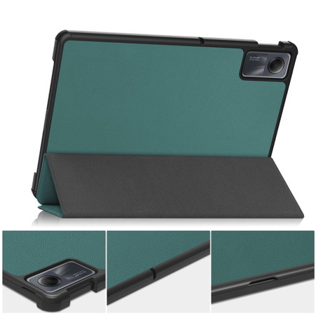 Etui Bizon Case Tab Croc do Xiaomi Redmi Pad SE, ciemnozielone