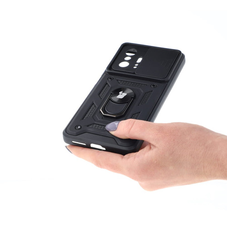 Etui Bizon Case CamShield Ring do Xiaomi Mi 11T / 11T Pro, czarne