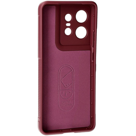 Pancerne etui Bizon Case Tur do Motorola Edge 50 Pro, burgundowe