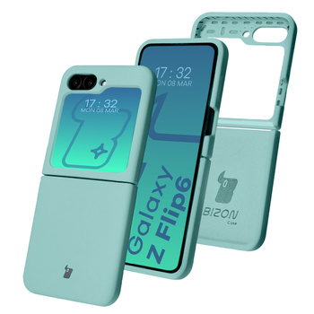 Silikonowe etui Bizon Soft Case do Galaxy Z Flip6, turkusowe