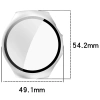 Etui ze szkłem do zegarka Bizon Case+Glass Watch do Huawei Watch 5 46 mm, satynowe srebrne