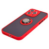 Etui z uchwytem na palec Bizon Case Hybrid Ring do iPhone 15 Pro Max, przydymione z czerwoną ramką