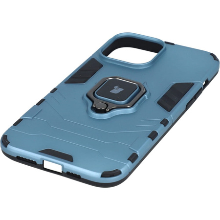 Etui Bizon Case Armor Ring do iPhone 13 Pro Max, niebieskie