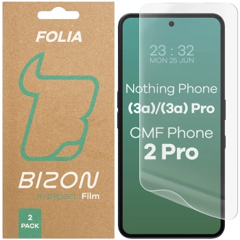 Folia hydrożelowa na ekran Bizon Glass Hydrogel Front Duo do Nothing (3a)/(3a) Pro/CMF Phone 2 Pro 2 sztuki