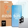 3x Szkło + szybka na aparat Bizon Clear 2 Pack do Samsung Galaxy S25 Edge
