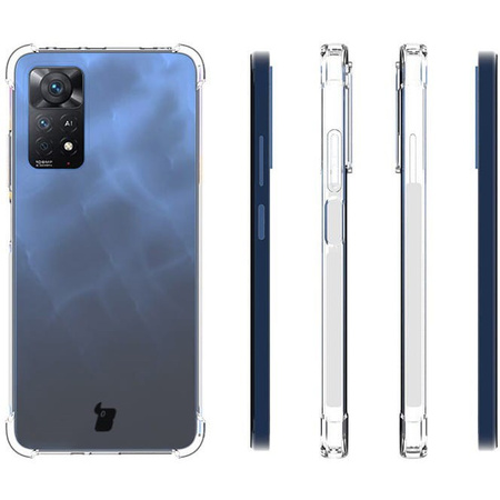 Etui + 2x szkło + obiektyw Bizon Case Clear Pack do Xiaomi Redmi Note 11 Pro/Pro 5G, przezroczyste