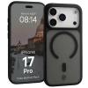 Etui z pierścieniem magnetycznym + szkło hartowane Bizon MatteO Pack do iPhone 17 Pro, przydymione-czarne
