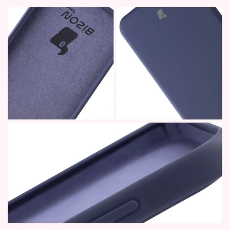 Silikonowe etui Bizon Soft Case do Xiaomi POCO F7, ciemnoniebieskie