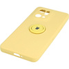 Etui Bizon Case Silicone Ring do Oppo Find X5 Pro, żółte