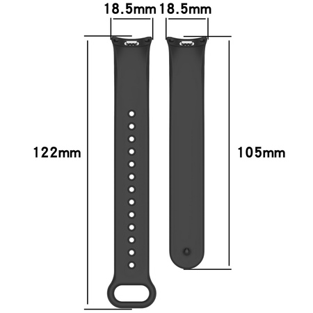 Silikonowy pasek Bizon Strap Watch Silicone do Xiaomi Smart Band 9 / 9 NFC / 8, ciemnoszary