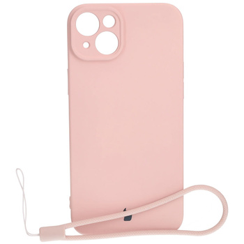 Etui Bizon Case Silicone do iPhone 15 Plus, jasnoróżowe
