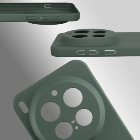 Etui Bizon Case Łupka do Vivo X300 Pro, zielone