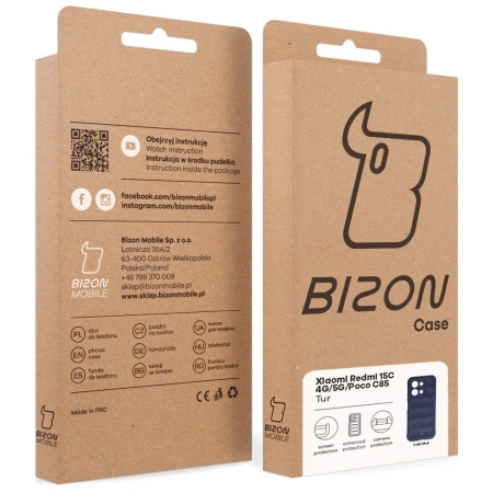 Pancerne etui Bizon Case Tur do Xiaomi Redmi 15C 4G / 5G / POCO C85 4G, granatowe