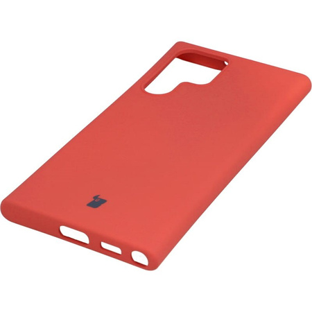 Etui Bizon Case Silicone do Galaxy S22 Ultra, ciemny róż