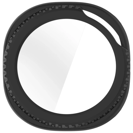 Etui ze szkłem do zegarka Bizon Case+Glass Watch do Samsung Galaxy Watch 8 Classic 46 mm, matowe czarne