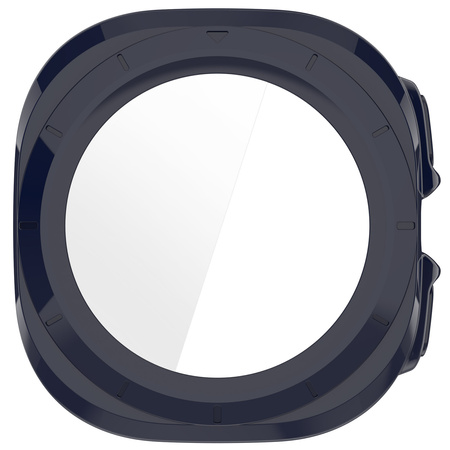 Etui ze szkłem do zegarka Bizon Case+Glass Watch do Galaxy Watch Ultra 2 / 1, niebieskie