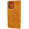 Etui z klapką Bizon Case Pocket do iPhone 15 Pro Max, brązowe