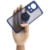Etui z uchwytem na palec Bizon Case Hybrid Ring do Xiaomi 13 Lite, przydymione z granatową ramką