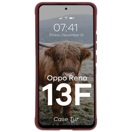Pancerne etui Bizon Case Tur do Oppo Reno13 F, burgundowe