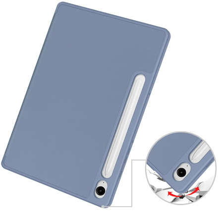 Etui Bizon Case Tab Lizard do Galaxy Tab S10 Lite / S10 FE / S9 / S9 FE, lawendowe
