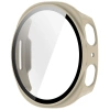 Etui ze szkłem do zegarka Bizon Case+Glass Watch do Samsung Galaxy Watch 8 40 mm, beżowe